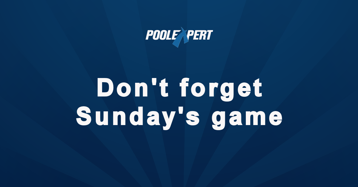 A last game on Sunday